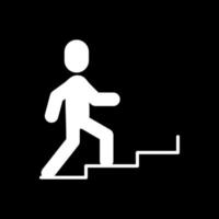 Person Climbing Stairs Vector Icon Design