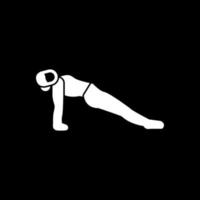 Upward Plank Pose Vector Icon Design