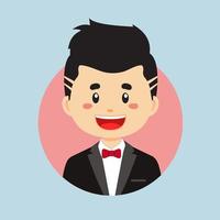 avatar de un personaje de boda vector