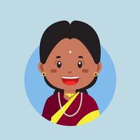 Avatar of a Indian Character vector