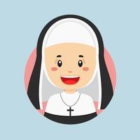 Avatar of a Nun Character vector