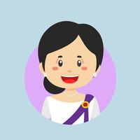 Avatar of a Cambodia Character vector