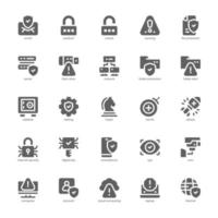 Internet seguridad icono paquete para tu sitio web diseño, logo, aplicación, y usuario interfaz. Internet seguridad icono glifo diseño. vector gráficos ilustración y editable ataque.