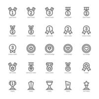 Award and Badge icon pack for your website design, logo, app, and user interface. Award and Badge icon outline design. Vector graphics illustration and editable stroke.