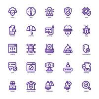 Internet Security icon pack for your website design, logo, app, and user interface. Internet Security icon basic line gradient design. Vector graphics illustration and editable stroke.
