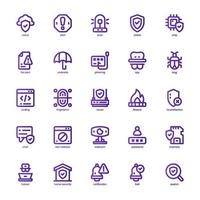 Internet Security icon pack for your website design, logo, app, and user interface. Internet Security icon basic line gradient design. Vector graphics illustration and editable stroke.