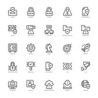 Internet Security icon pack for your website design, logo, app, and user interface. Internet Security icon outline design. Vector graphics illustration and editable stroke.