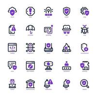 Internet Security icon pack for your website design, logo, app, and user interface. Internet Security icon mixed design. Vector graphics illustration and editable stroke.