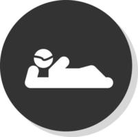 Lying Down Vector Icon Design