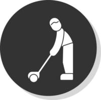 Golf Player Vector Icon Design