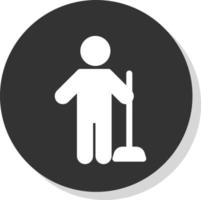 Man Holding Wiper Vector Icon Design