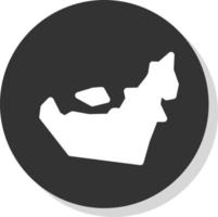 diseño de icono de vector de mapa de dubai