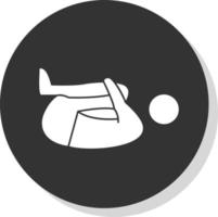 Knee Press Vector Icon Design