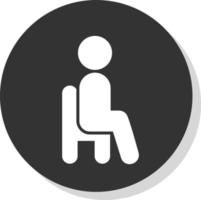 Sitting Vector Icon Design