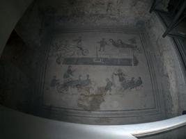 antiguo mosaico romano de villa del casale, sicilia foto