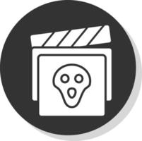 diseño de icono de vector de película de terror