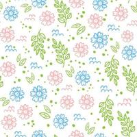 ABSTRACT FLORAL Fabric Seamless Pattern Vector Illustration