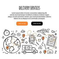 DELIVERY SERVICES Of Goods By Different Modes Of Transport vector