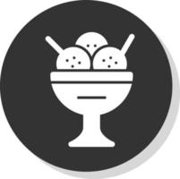 diseño de icono de vector de tazón de helado