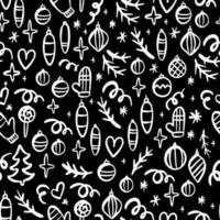 CHRISTMAS BACKGROUND Doodle Seamless Pattern Vector Print