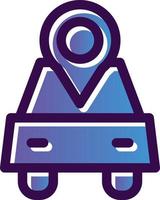 Car Location Vector Icon Design