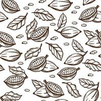 COCOA SKETCH Hand Drawn Seamless Pattern Vector Illustration