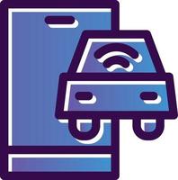 Connected Vehicle Vector Icon Design