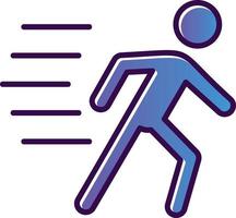 Running Person Vector Icon Design