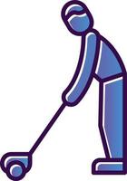 Golf Player Vector Icon Design