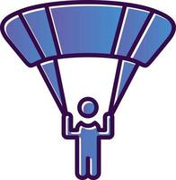 Sky Diver Vector Icon Design