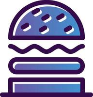 diseño de icono de vector de sándwich de hamburguesa