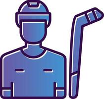 Hockey Player Vector Icon Design