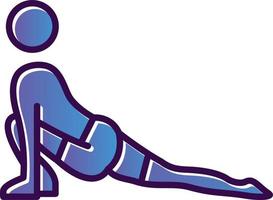 Low Lunge Right Vector Icon Design