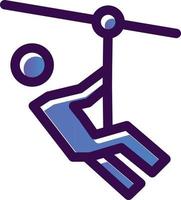 Zipline Vector Icon Design