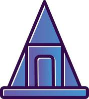 Nubian Pyramids Vector Icon Design