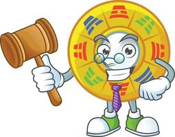 Chinese circle feng shui cartoon character style vector