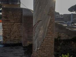 old ancient ostia archeological ruins photo