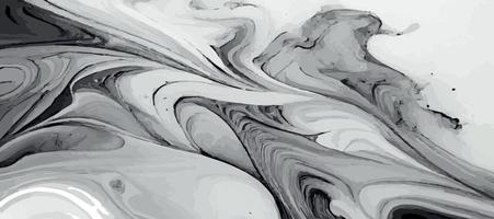 Marble panoramic texture, colorful black and white gray marble surface, curved lines, bright abstract background design - Vector