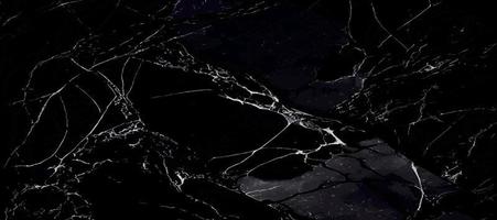 Black marble panoramic texture design, colorful dark marble surface, curved golden lines, bright abstract background design - Vector