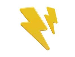 Electricity icon 3d rendering vector illustration