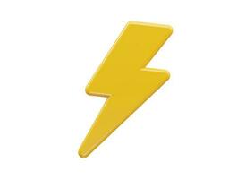 Electricity icon 3d rendering vector illustration