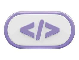 Html icon 3d render vector illustration