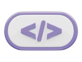 Html icon 3d render vector illustration