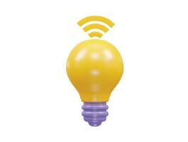 Light icon 3d rendering vector illustration element