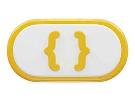 Html icon 3d render vector illustration