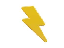 Electricity icon 3d rendering vector illustration