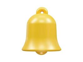 Bell icon 3d render illustration transparent vector