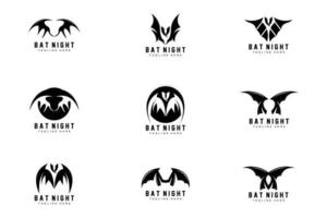 Bat Logo, Night Flying Animal Icon, Company Vector,Halloween Template vector