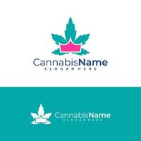 King Cannabis logo vector template. Creative Cannabis logo design concepts