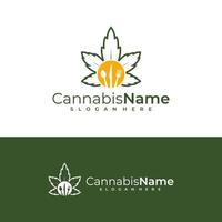 Food Cannabis logo vector template. Creative Cannabis logo design concepts